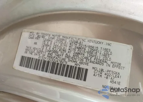 2002 Toyota Sienna Le/Xle z USA, uszkodzony, nr VIN 4T3ZF13CX2U470276